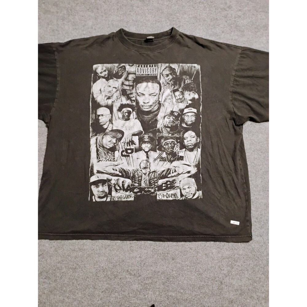 Vintage Hip Hop Rap Graphic T Shirt Mens 5XL Black Biggie Tupac Wu Tang